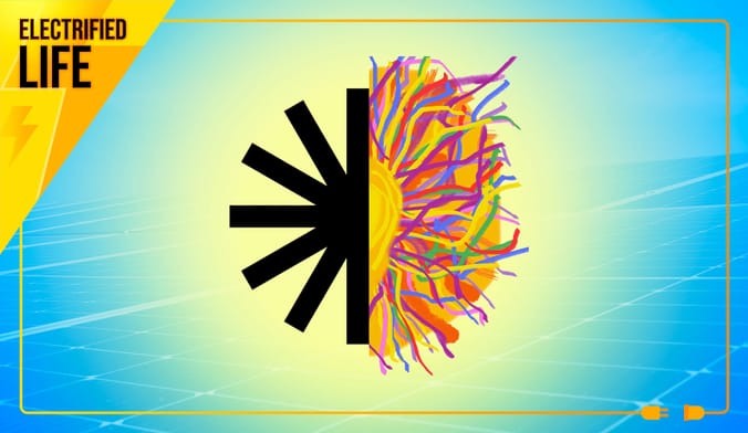 An asterisk half replaced by a drawing of a sunshine