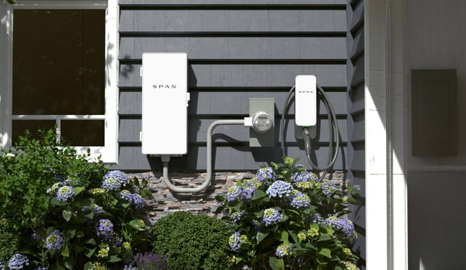Artist's rendering of Span Edge smart electrical panel that plugs into a utility electric meter to control EVs and heat pumps